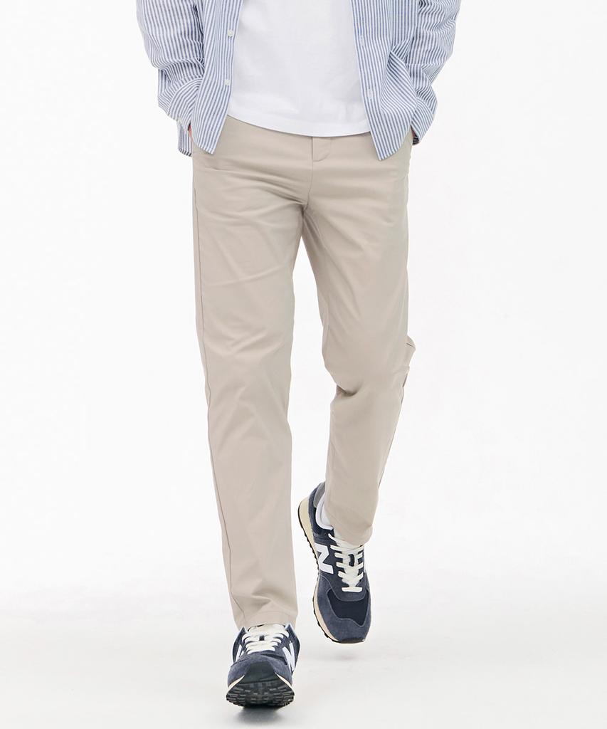 CHASECULT Men'S Tapered Side-Banding Chino Pants - Beige