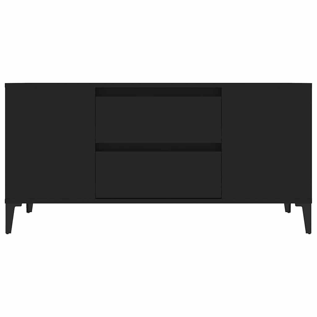 vidaXL TV-Schrank Schwarz 102x44,5x50 cm Holzwerkstoff
