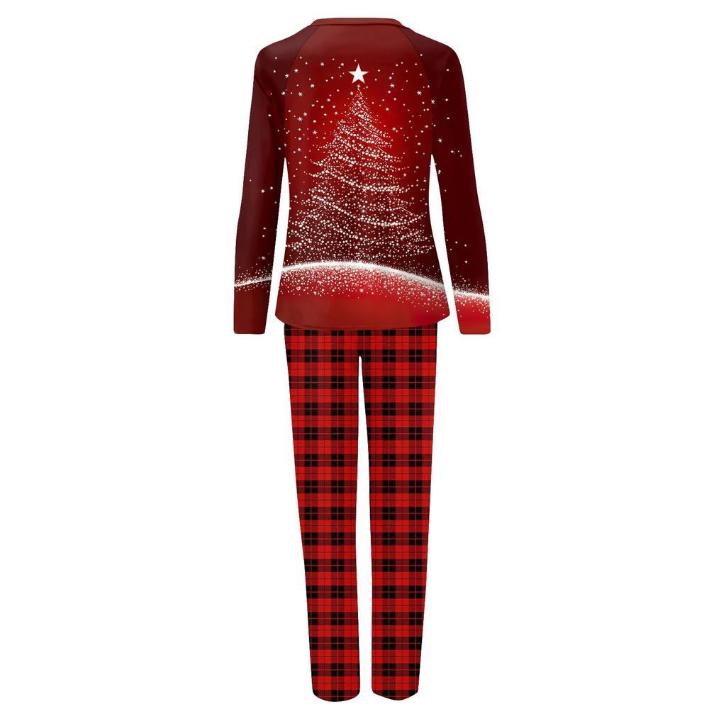 Christmas Prints Family Matching Long Sleeve Tops+Pants Set Family Matching Sets