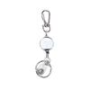 Metal Retractable Badge Reel ID Badge Holder with Cord Portable Carabiner Key Chain Office Supplies