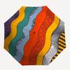 1pc Abstract Waves Adventure Auto Open/close, 8-Rib Iron Frame, Compact Folding Cute Umbrella All-Season Portable Umbrella for Travel 045