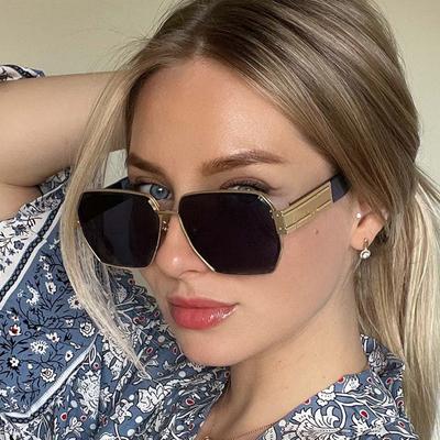 Новые винтажные прямоугольные солнцезащитные очки женские мужские брендовые квадратные солнцезащитные очки большие очки Oculos De Sol для мужчин женщин особой формы