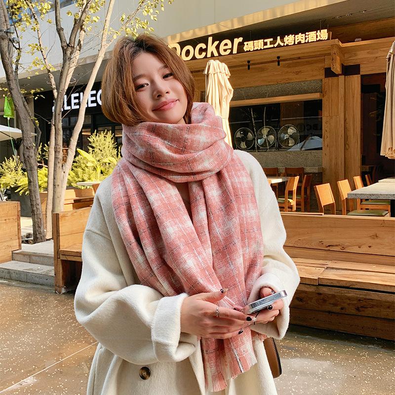 Cute High-End Fleece-Like Cashmere Scarf Women's Winter Warm Couple Neck Warmer