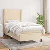 3127762 vidaXL Bed Base with Mattress Cream 80x200 Cm Fabric