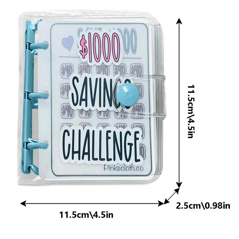 1000 Savings Challenge Binder, Money Saving Binder, Savings Challenges Book with Envelopes, Envelope Savings Challenge Durable