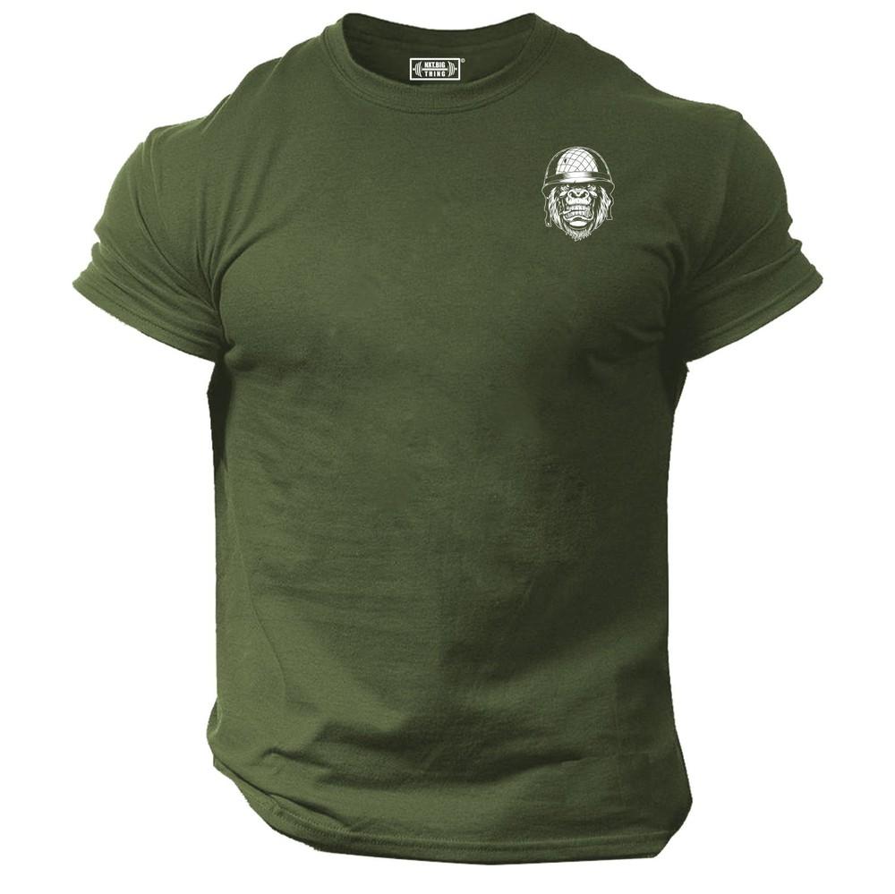 Comunisexdo Gorilla T Shirt Pocket Gym Clothing Bodybuilding Training Workout Top