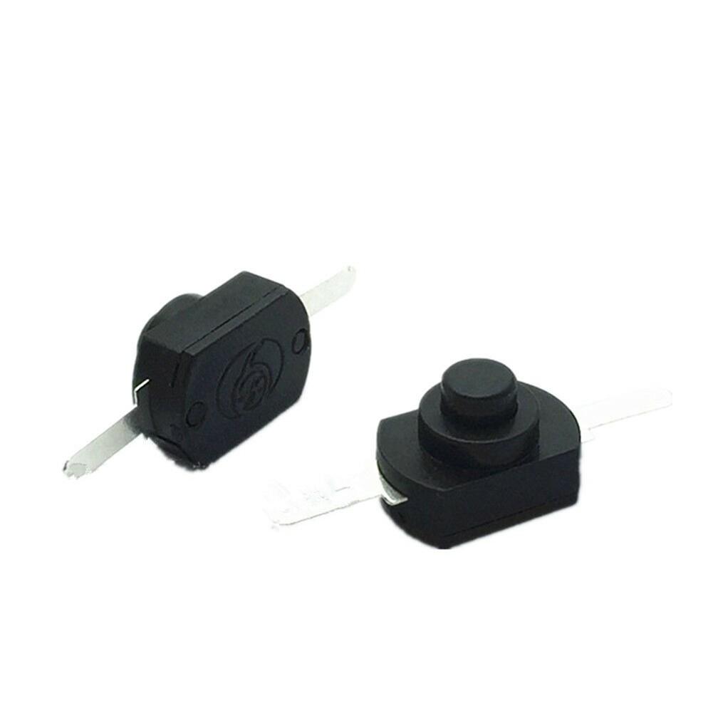 Latching Switch Mini Push Torch 10pcs Black + Silver