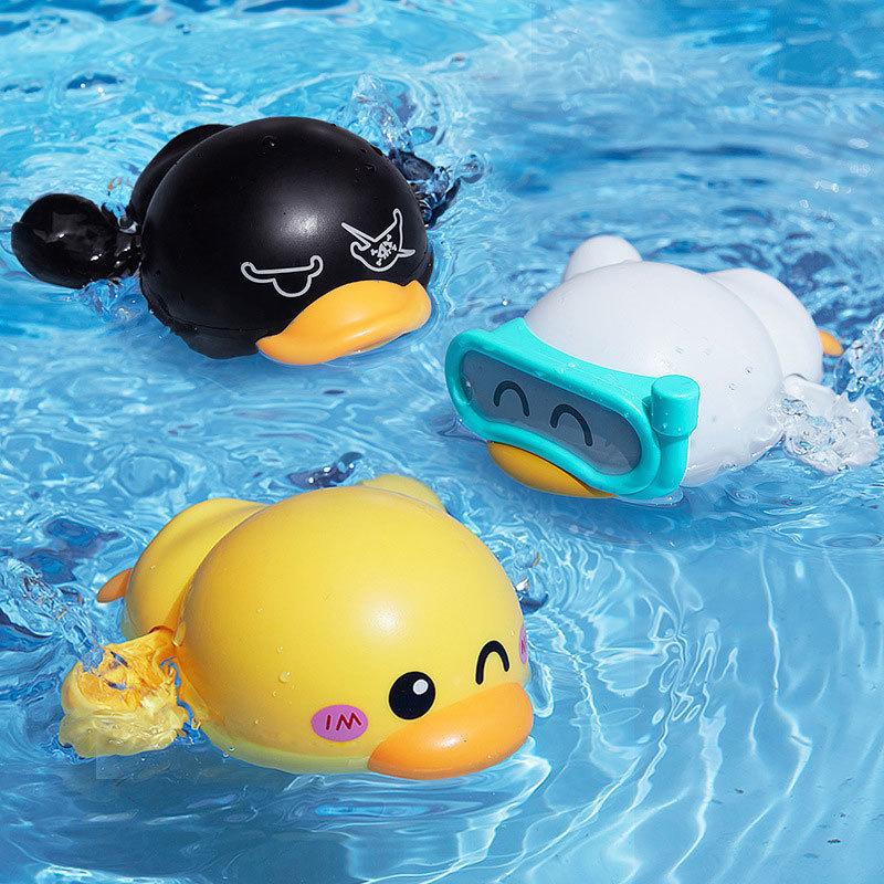 Baby Toys Bathing Ducks For Kids Swimming Pool Bath Toy Play Water Clockwork Bathing Bathtub Little Cute Duck Children Toys