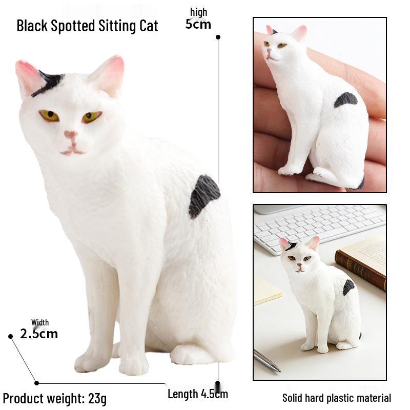 Трансграничная когнитивная фигурка кошки: Короткошерстный, Черно-белый котенок, Модель кошки персидской и рэгдолл