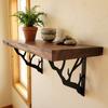 2Pcs Cast Iron Metal Shelf Brackets Tree Shaped Decorative Shelf Bracket  Home Decor