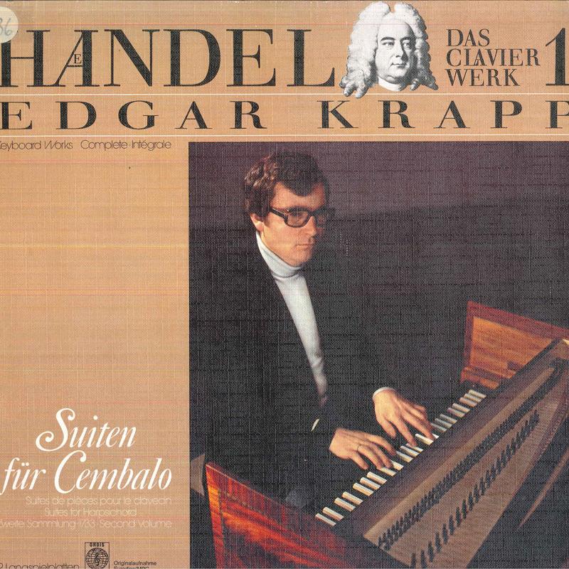 Виниловая пластинка EDGAR KRAPP Haendel Suiten Fur Cembalo 384636 ORBIS 1979 Германия Классика Б/у