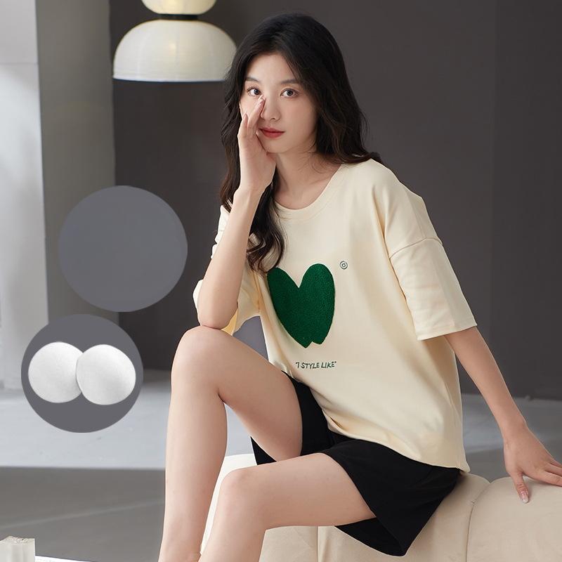 Пижама женская летняя с подушками, милые и симпатичные шорты, можно носить поверх хлопкового костюма с короткими рукавами, домашняя одежда