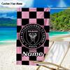 1PC Custom Name Beach Towel International Football Club Beach Towel, Suitable for Camping, Travel, Beach Accessories, Super Absorbent, Family Gift