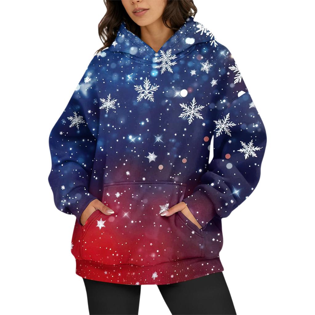 Women's Fashion Daily Versatile Casual Crewneck Sweatshirts Long Sleeve Printed Top Sweatshirts