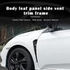 PCS Universal Air Flow Decorative Compatible Fender Sticker ABS Car Fender Side Vents Black Spoiler