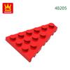 Нетоксичные 50 шт./лот 48205 4x6 Клин Правая пластина Строительные блоки Moc Классические аксессуары Совместимые с Кирпичными игрушками Подарочная коробка для детей