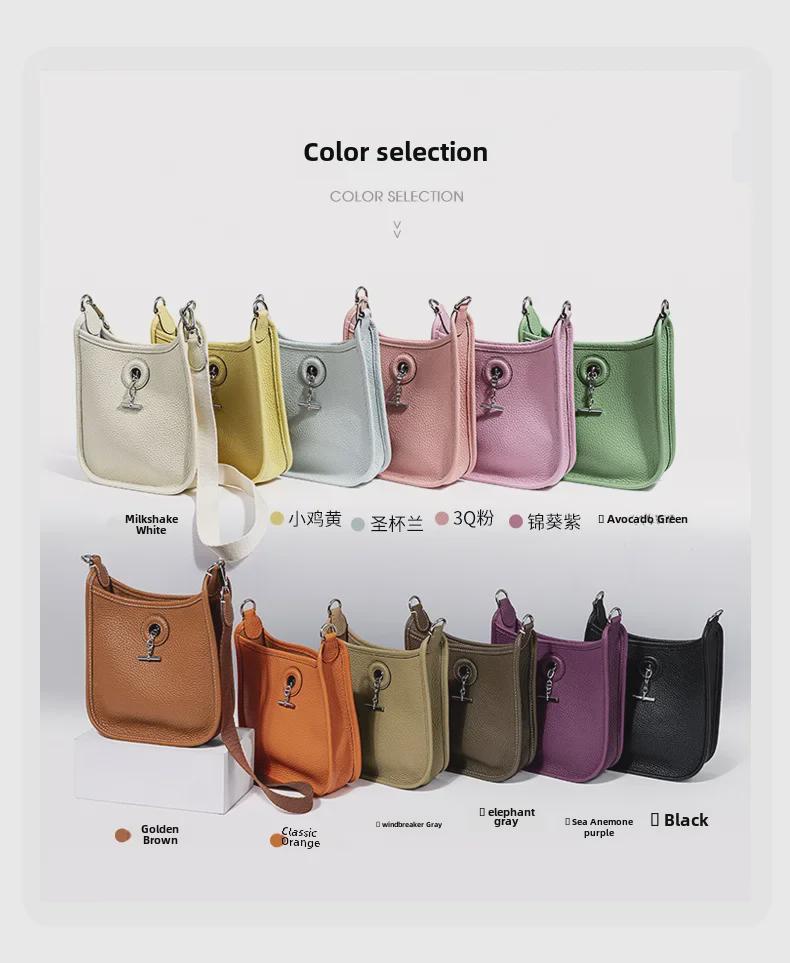 Весенняя сумка Vespa в корейском стиле в стиле ретро с первым слоем коровьей кожи и тесьмой через плечо 2024 года