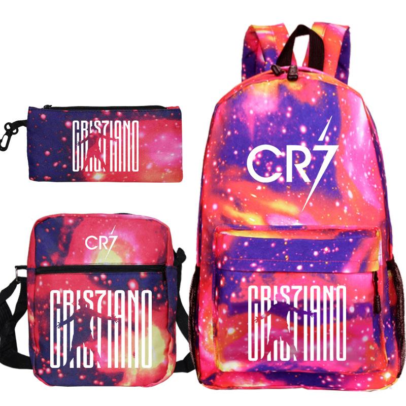 Star Surrounding Children'S Backpack, Primary And Secondary School Students Schoolbag Three-Piece Set