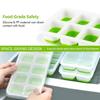 14 Holes Silicone Ice  for Cube Tray Ices Maker  for Mold Trays Containers with Cover