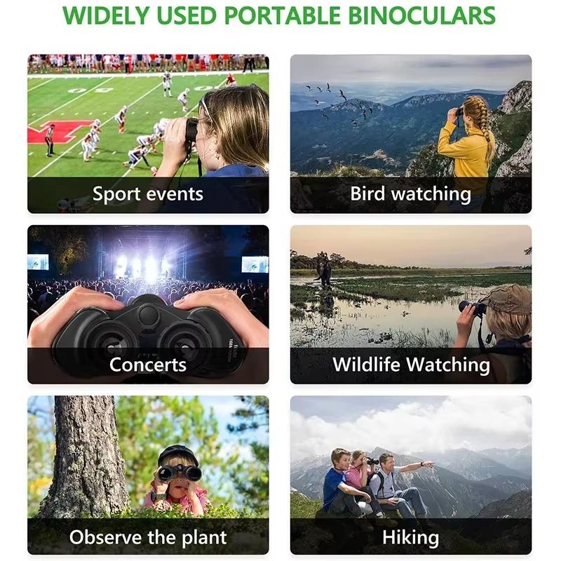 20x50 Professional Binoculars Powerful Telescope Low Light Bak4 Prism Long Range Waterproof Hiking Camping Outdoor Gear