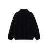 Li-Ning Badfive Basketball Series Warm Sherpa Fleece Loose Knit High Collar Plus Velvet Jacket Unisex Outerwear Black AFDR729-4