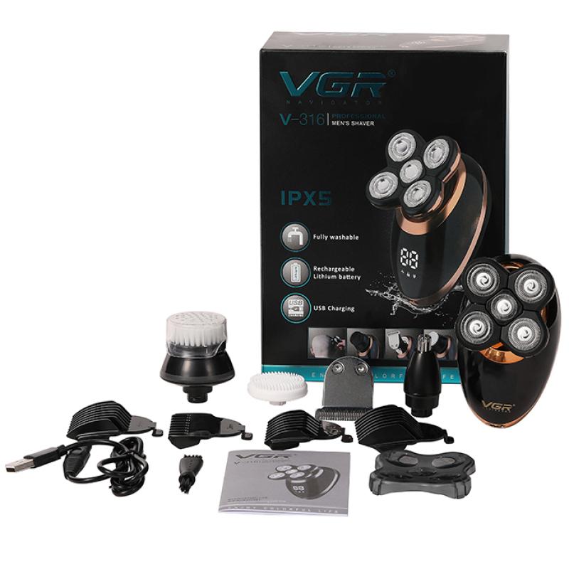 5in1 Multi-cutting IPX7 LCD Display Electric Razor Cut Zero Beard Trimmer Nose Ear Grooming Multi-use Bald Shaver