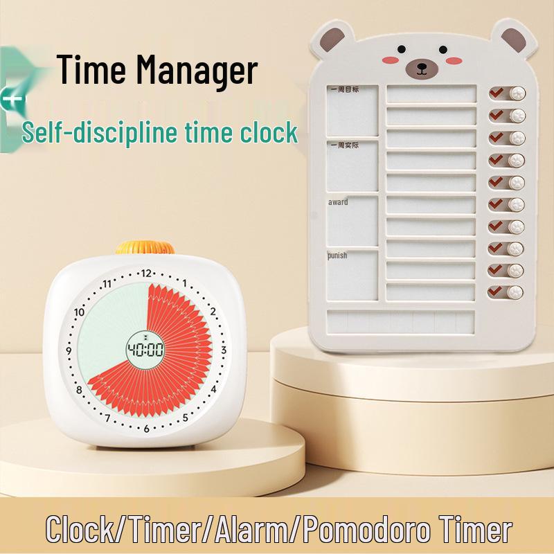 Student Desktop Timer: Children's Visual Alarm Clock for Time Management and Study Countdown