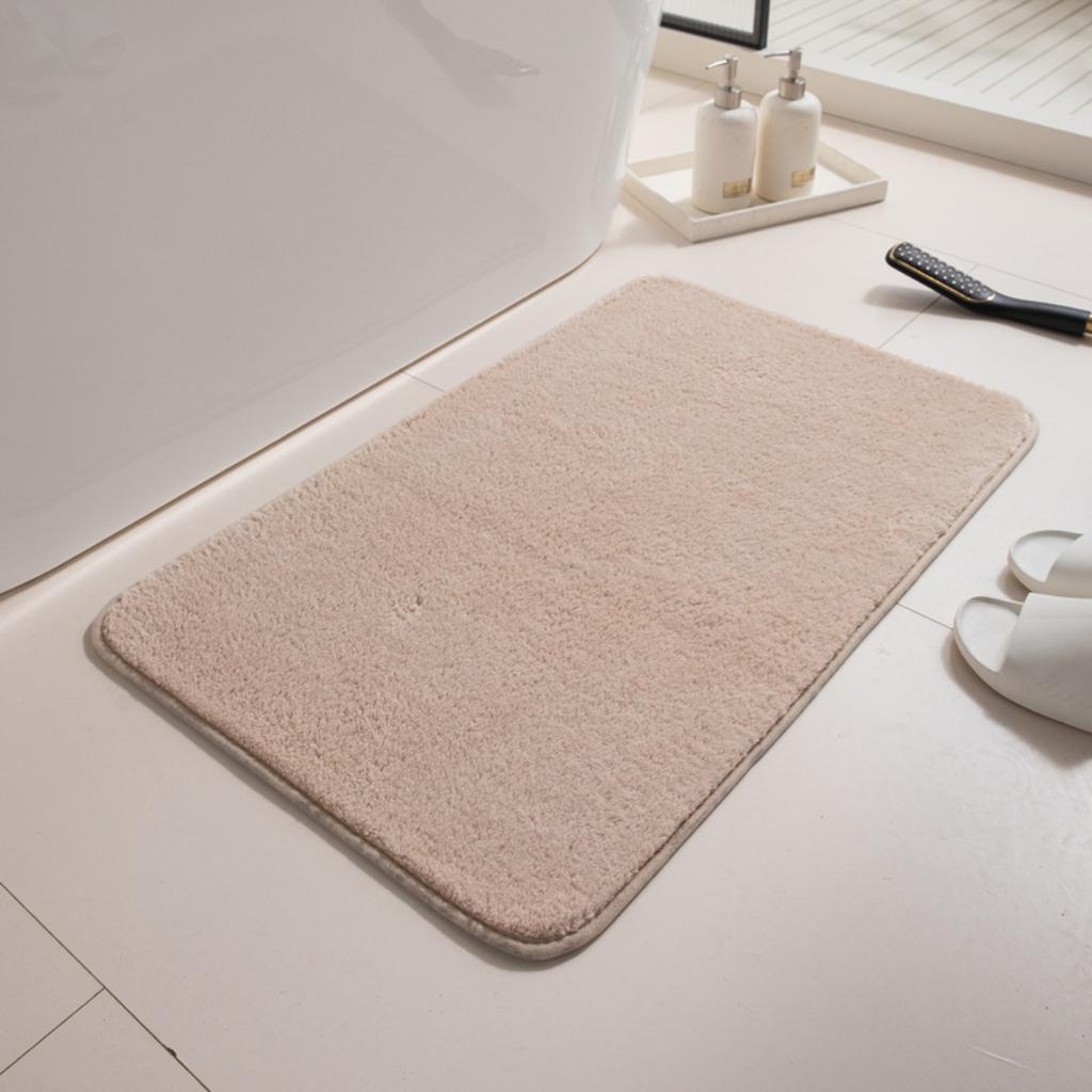 Fleece Engraving Bathroom Thickening Mat Bath Non-slip Carpets In Wash Basin Bathtub Side Floor Rug Shower Room Doormat Memory Foam 3D Pad