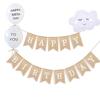 YFFSFDC Birthday Decoration Balloon Set Birthday Decoration Garland Cute Cloud Balloon HAPPY BIRTHDAY Decoration Flag Pulling Natural Jute Balloon Bir