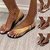 Women's Fashion Casual Sandals Solid Sandals with Feet Clipped In Summer Ladies Beach Sandals