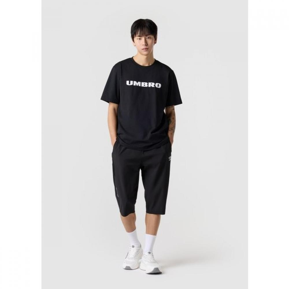 Umbro Свежая футболка с большим принтом Ur121srs12 Чёрная