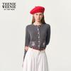 Teenie Weenie Women's Little Bear Letter Knitted Cardigan