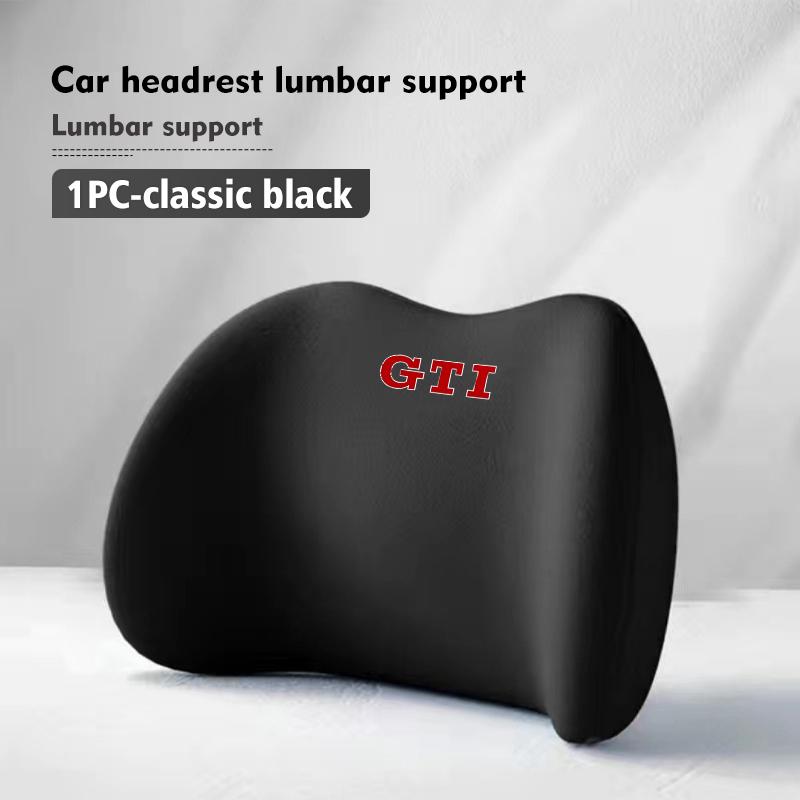 For Volkswagen VW Car Double Concave Neck Lumbar Cushion Breathable Spine Care Support Golf Polo 4 5 6 Passat B5 B6 B7 CC Jetta ze3