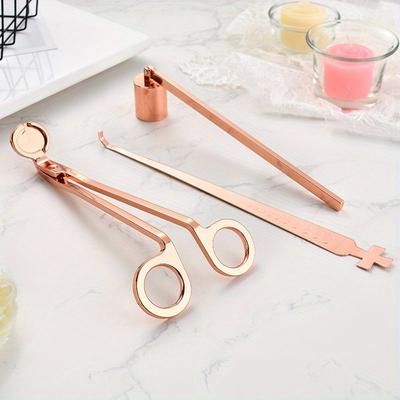 3 шт./набор Инструмент для тушения свечей из нержавеющей стали Аксессуары Триммер для фитиля Свечегаситель Диппер / Резак / Крючок для тушения