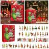 1 Set Christmas Countdown Blind Box with Green Hair Elf Doll 24 Days Poke with Finger Funny Kids Adults Cartoon Advent Calendar Surprise Gift