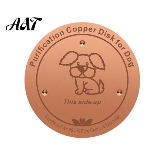 99.9 Percent Pure Copper Water Purifier Purification Disc for Dog, 4-Inch Diameter Disc, Pet Dispenser Cleaning with 3-Point Support Dog