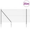 VidaXL Welded Wire Mesh Fence with 13 Anchor Posts Grey 1.4x25 M Steel 3352207