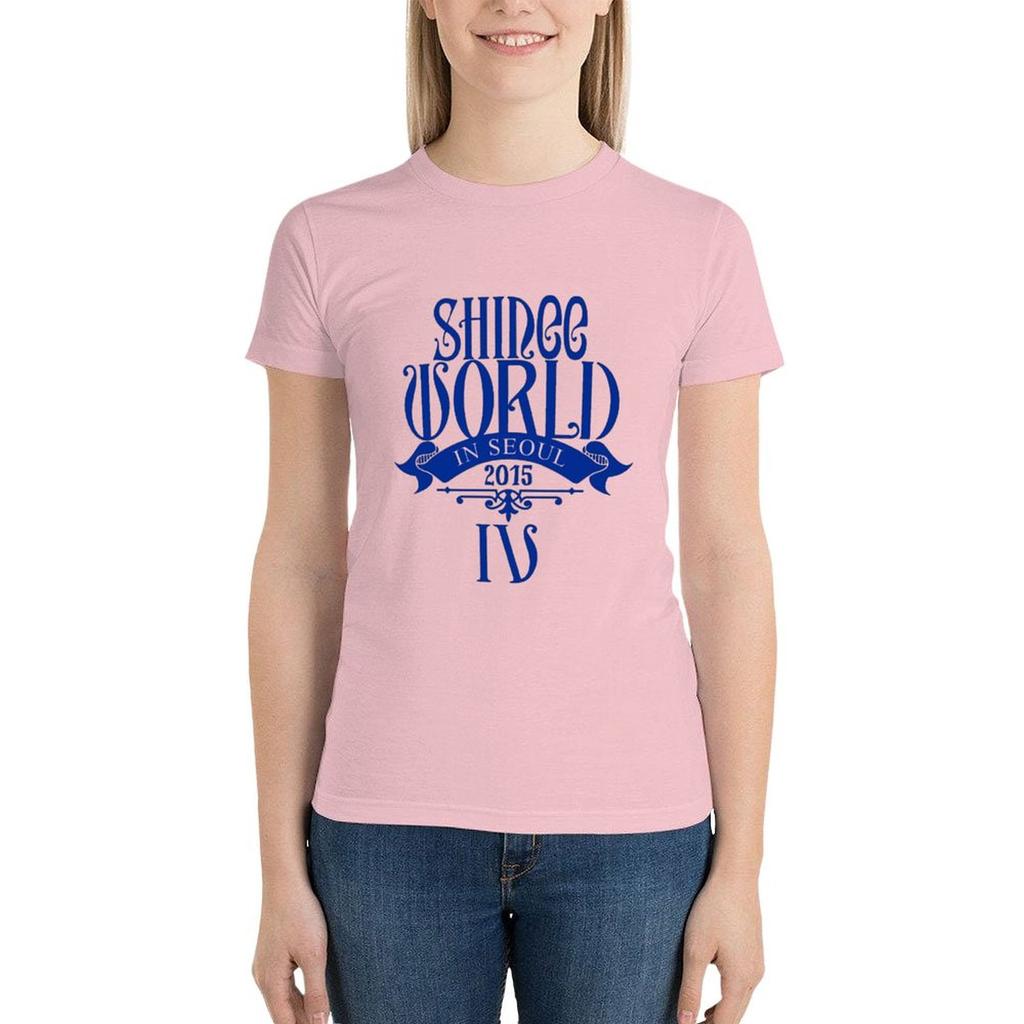 Футболка Shinee World Jonghyun Blue, одежда в стиле хиппи, топы больших размеров, милые топы, летняя женская одежда