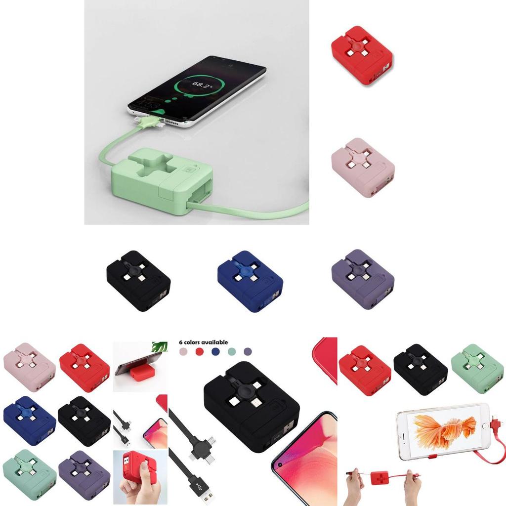 Кабель 3-в-1 для быстрой зарядки для iOS, Micro и Type-C, не запутывающийся дизайн