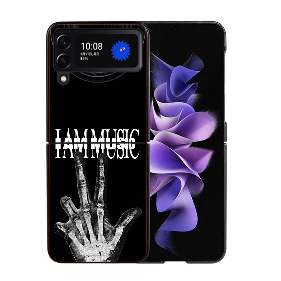 I AM MUSIC P-Playboi Carti Phone Case For Samsung Z Flip 7 6 5G Galaxy Z Flip4 Z Flip5 Z Flip3 Coque Black Hard PC Shell Protect