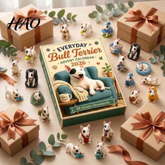 24 Day Holiday Surprise Dog Advent Calendar 2026, 24-Day Christmas Countdown with Acrylic December Daily Celebration Cute Ornaments, Collectible