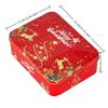 Новый Подарочный Кейс Металлическая Коробка с Новогодним Рисунком Конфеты Печенье Чай Мультяшный Олень Санта-Клаус Новогодняя Жестяная Банка для Конфет