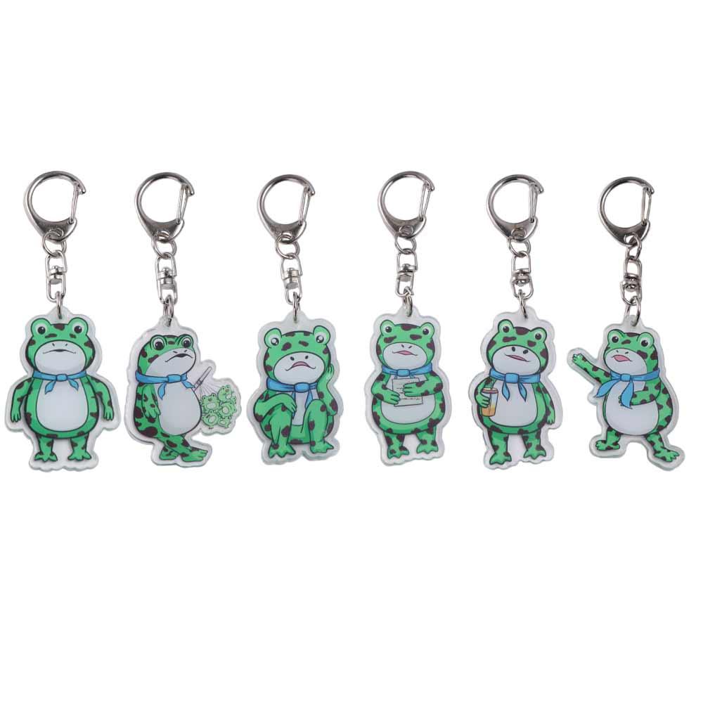 Keyring Animal Frog Pendent Frog Silent Frog Keychain Frog Acrylic Keychain Schoolbag Pendant