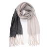 Шарф с трехцветной шерстяной бахромой 50х200 см Женский