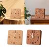 Non Ticking Silent Clock Square Shape Sturdy Wooden Table Clock On Stand Wood