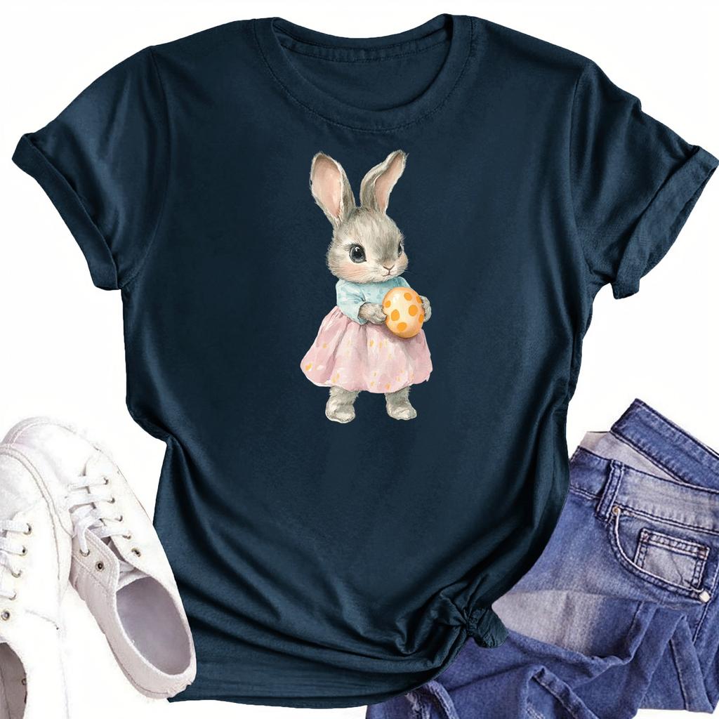 Женская повседневная футболка с круглым вырезом и короткими рукавами с принтом