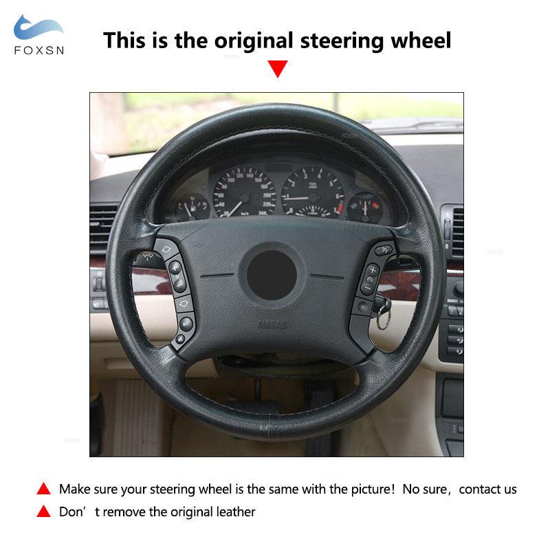 Автомобильный замшевый чехол на руль для BMW 3 5 серии E36 1995-2000 E46 1998-2004 E39 1995-2003 X3 E83 X5 E53