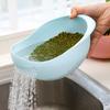 1PC Rice Sieve Plastic Colander Kitchen Drain Basket Rice Bowl Fruit Vegetable Washing Strainer Basket Sink Drain Kitchen Tools