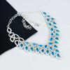 Ожерелье из серебра 925 пробы Swiss Blue Topaz Gemstone Handmade, ожерелье из серебра Swiss Blue Topaz для жены, ожерелье унисекс, подарок жене