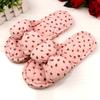 Women's Three-layer Thickened Fabric Slippers Bow Strawberry Home Interior Fabric Slippers Cool Slippers Colloidal